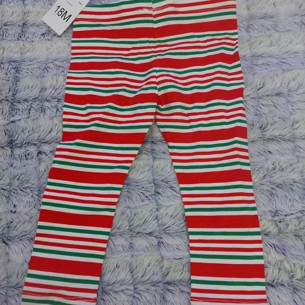 Irs & Ivy red and green leggings‎ 18 months